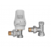 Комплект KOER SET-23 - 1/2"x1/2" для подключения радиатора (угловой) с термоголовкой ВН , кликовый крепеж