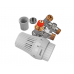 Комплект KOER SET-23 - 1/2"x1/2" для подключения радиатора (угловой) с термоголовкой ВН , кликовый крепеж
