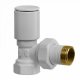 Кран Koer KR.531 White - 1/2" для полотенцесушителя угловой