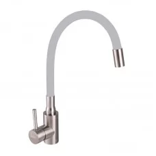 Смеситель Haiba SUS-011 REFL. GRAY Смес. для кухни с сил. изл. из нерж. стали SUS304
