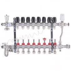 Коллектор Koer KR.S1013-08 со встроенным смесительным узлом 1"х8 SUS304 и евроконусами 3/4-16